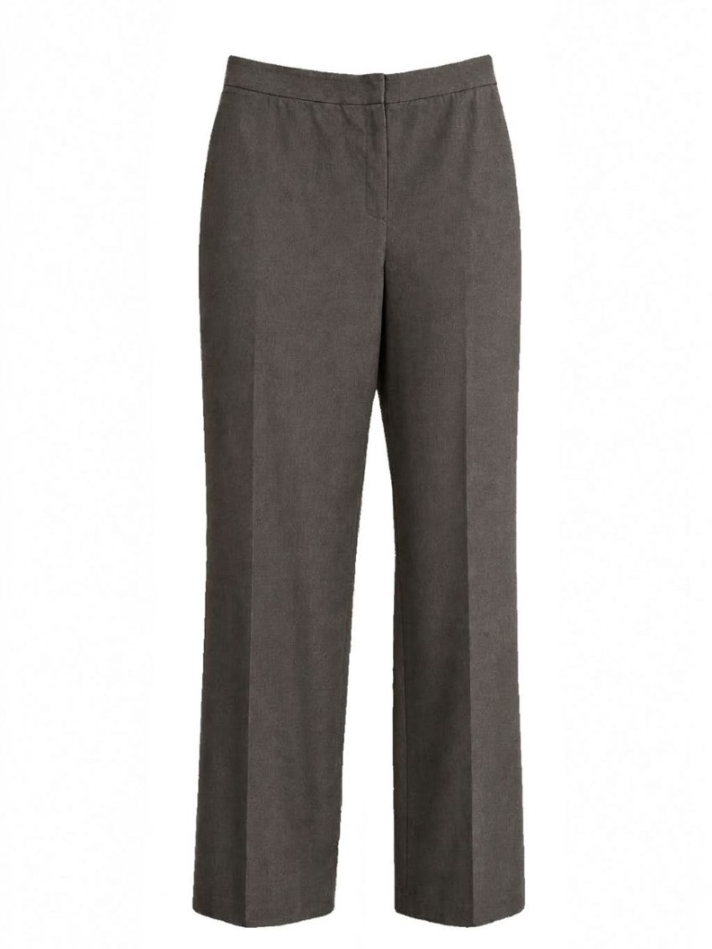 Lafayette 148 Dark Taupe Brown Virgin Wool Straight Leg Dress Pants 12